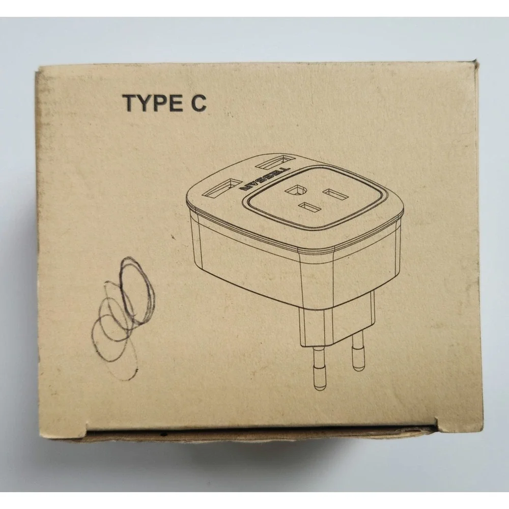 TESSAN Type C Power Plug Adapter 2 Pack‎ for US Travel to Europe, Asia